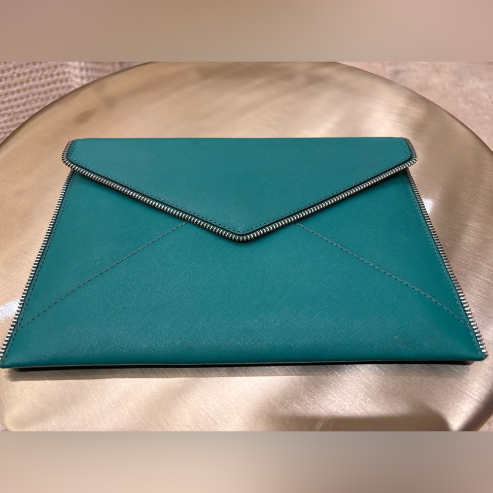 Rebecca Minkoff green Envelope Clutch